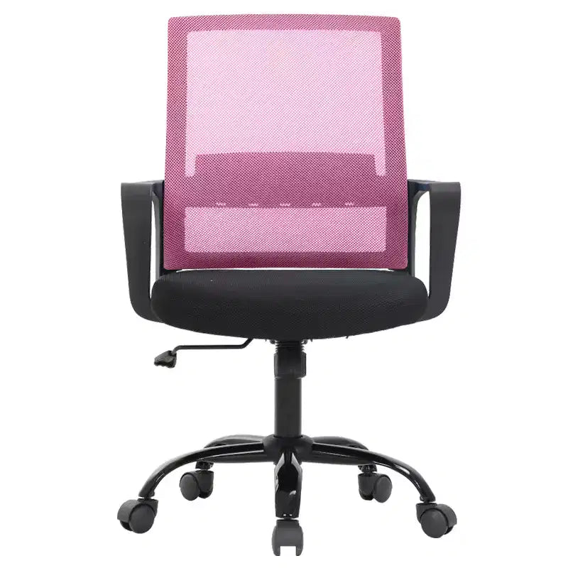 Silla de oficina de malla con soporte lumbar y giro de 360° – Negro / Azul / Gris / Rosa / Blanco, 1 persona