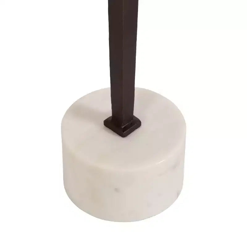 Mesa de bebida pedestal redonda dorada y marrón, 1 persona, 10x10x22 pulgadas