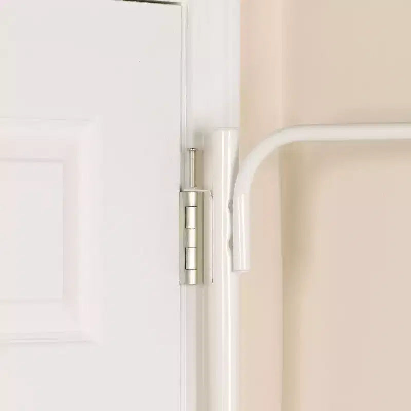 Toallero Giratorio Plateado/Blanco para Colgar en la Puerta, Estilo Familiar de 3 Barras, para 1 a 4 Personas