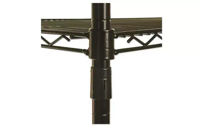Estantería de alambre negra de 4 baldas con ruedas, 122 cm AN x 46 cm PR x 183 cm AL
