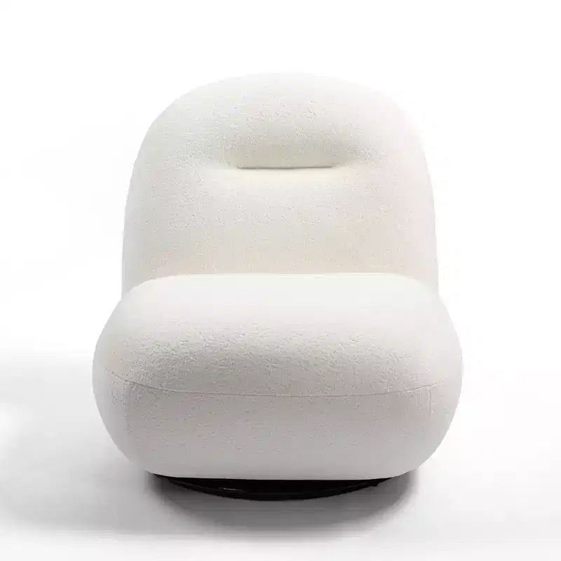 Sillón decorativo sin brazos giratorio de terciopelo, asiento individual