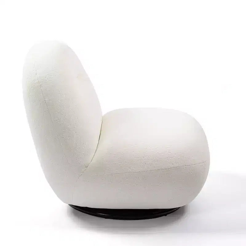 Sillón decorativo sin brazos giratorio de terciopelo, asiento individual