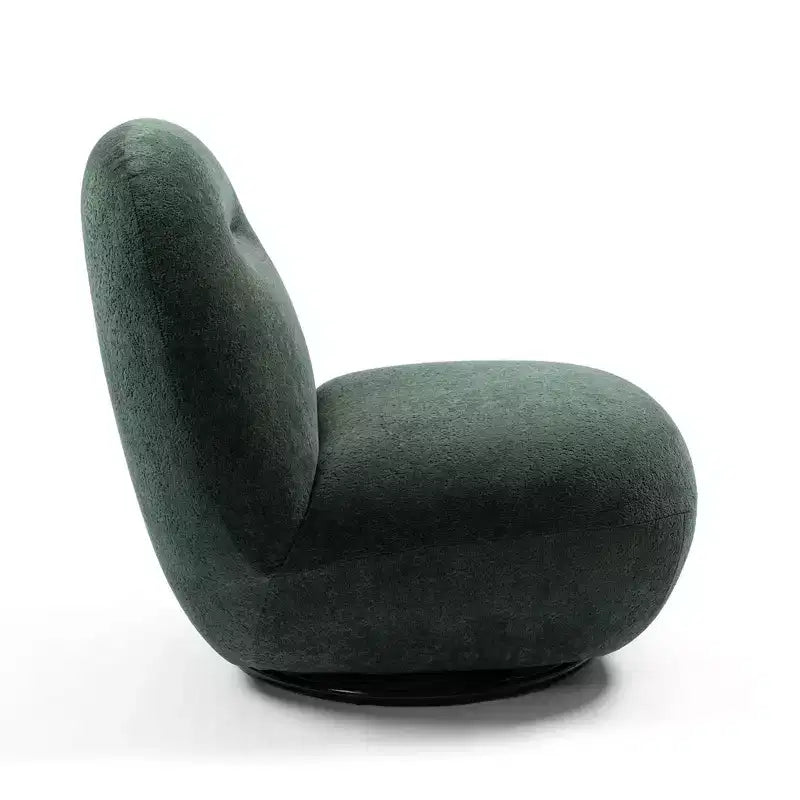 Sillón decorativo sin brazos giratorio de terciopelo, asiento individual