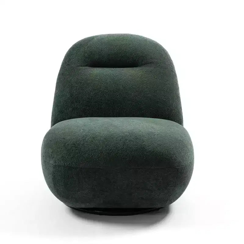 Sillón decorativo sin brazos giratorio de terciopelo, asiento individual