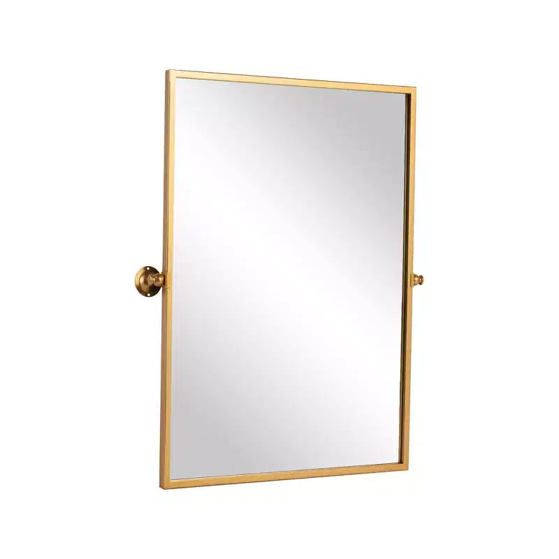 Espejo de pared, rectangular, dorado
