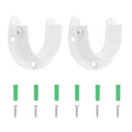 Unique Bargains U-Shaped Flange Closet End Supports Rod Bracket 2 Pcs
