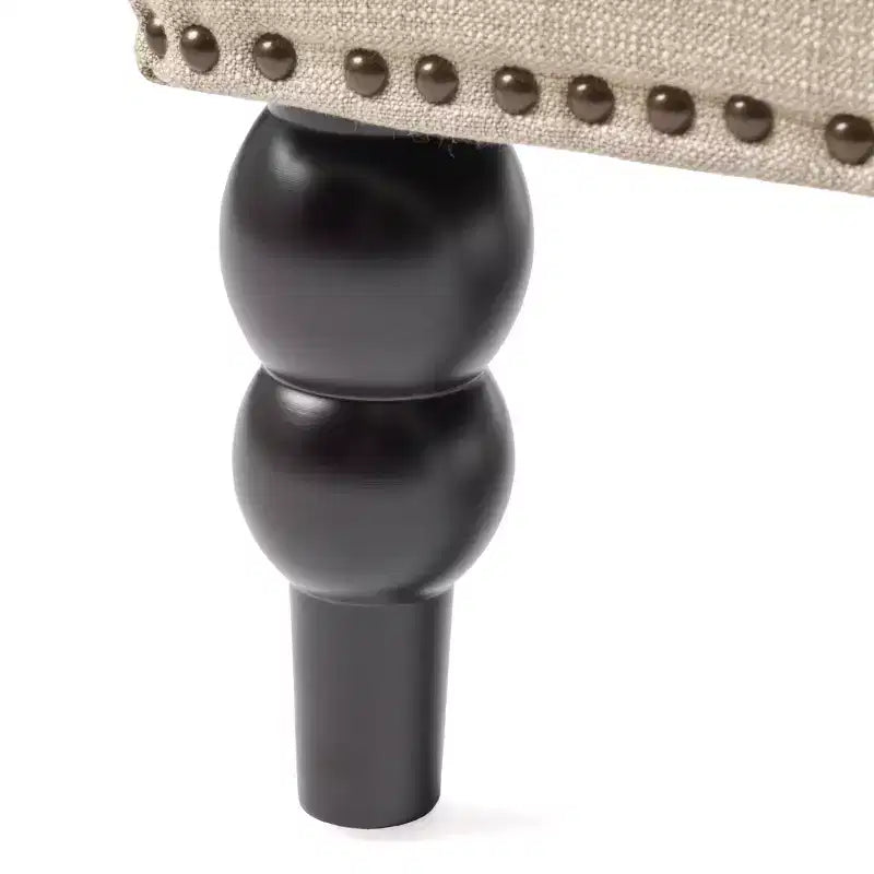 Sillón Club Acolchado de Piel Sintética Marrón Oscuro, con Tachuelas, 1 Plaza