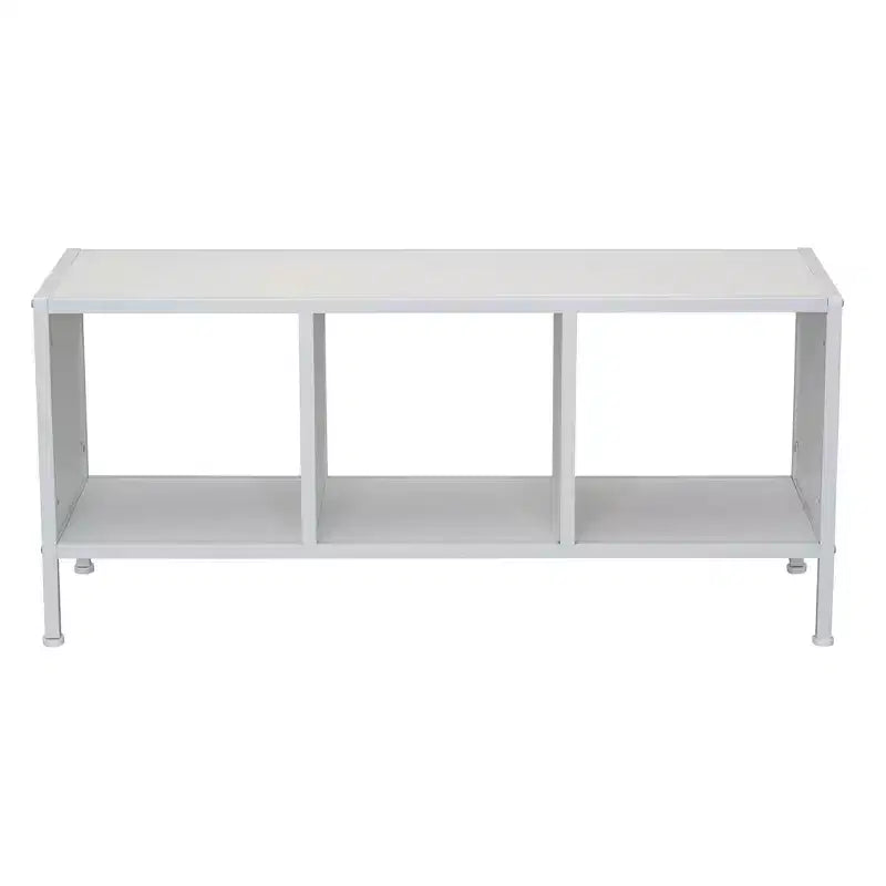 Mueble de TV Ashwood/Blanco escandinavo con 3 compartimentos de almacenaje, apto para televisores de hasta 46"