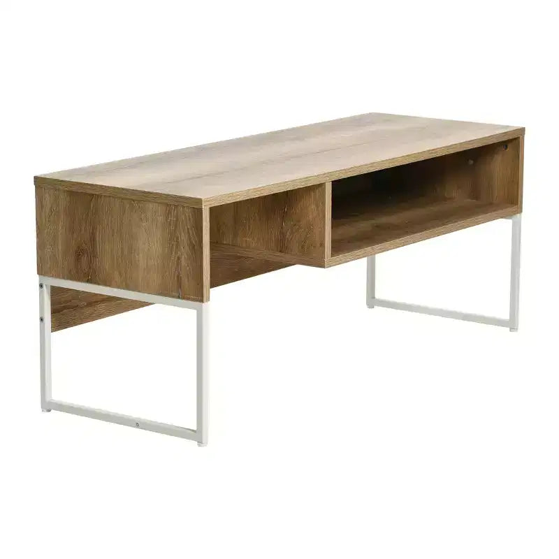 Mueble de TV Ashwood / Roble costero con almacenamiento cerrado, unidad individual