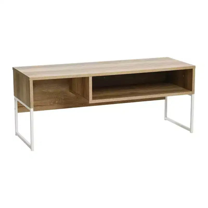 Mueble de TV Ashwood / Roble costero con almacenamiento cerrado, unidad individual