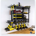 Wall-Mounted Drill and Tool Storage Rack, 4-Level Heavy-Duty Metal Organizer with Multi-Tool Holders for Garage and Workshop