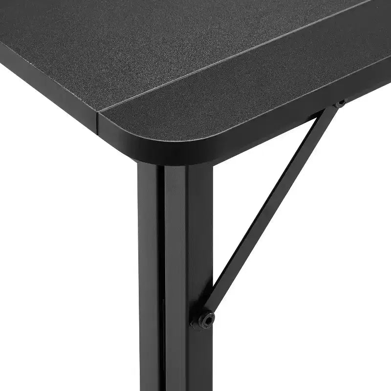 Escritorio Plegable Negro, Rectangular, Para 2 Personas, 80 cm de Largo