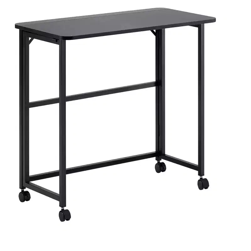 Escritorio Plegable Negro, Rectangular, Para 2 Personas, 80 cm de Largo