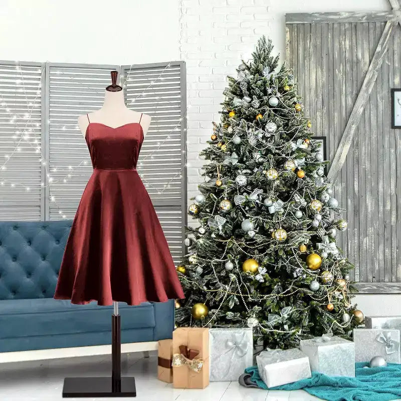 Maniquí ajustable blanco con trípode de madera, talla 2-4