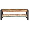 Mesa de centro de madera recuperada y hierro – Marrón oscuro / Marrón claro