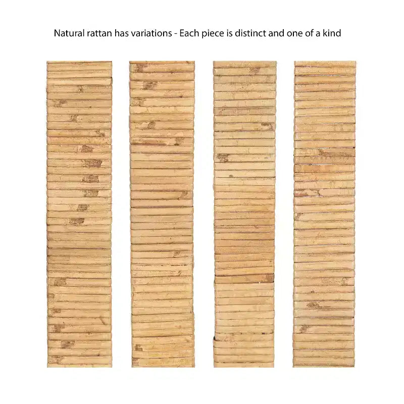 Mesa Consola de Ratán Marrón Natural, 2 Niveles, Requiere Montaje de 1 Persona