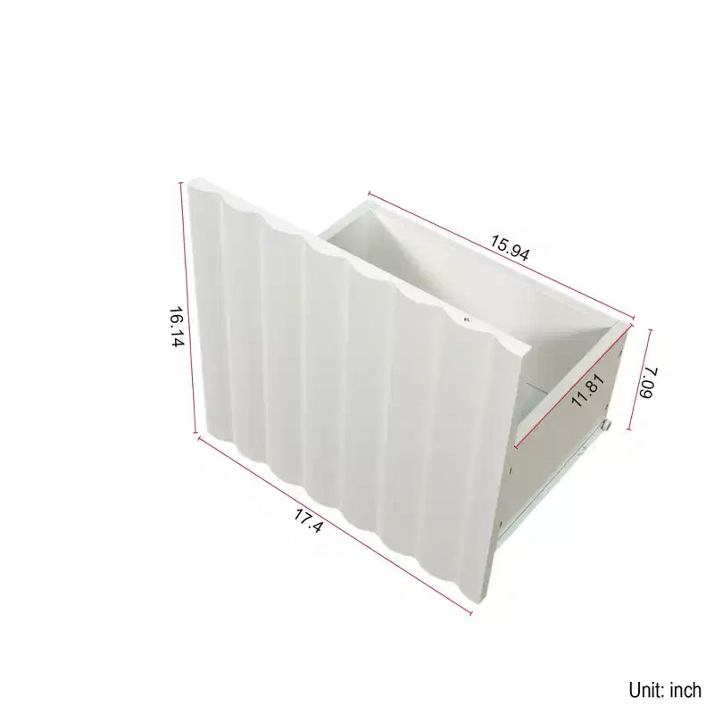 Mueble de TV Moderno Blanco 70" – Almacenamiento con 2 Cajones, se Adapta a TV de hasta 65"